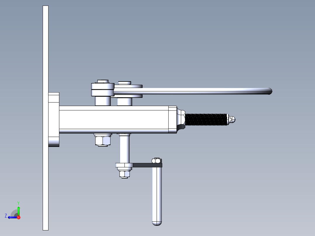 弯管机模型右视图