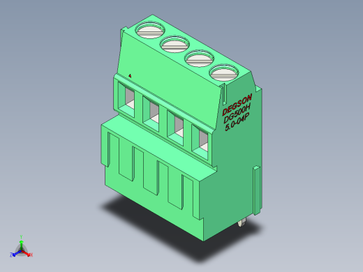 DEGSON DG500 系列 5.05.087.62mm 接线端子-DG500H-5.0-04P-14-00AH