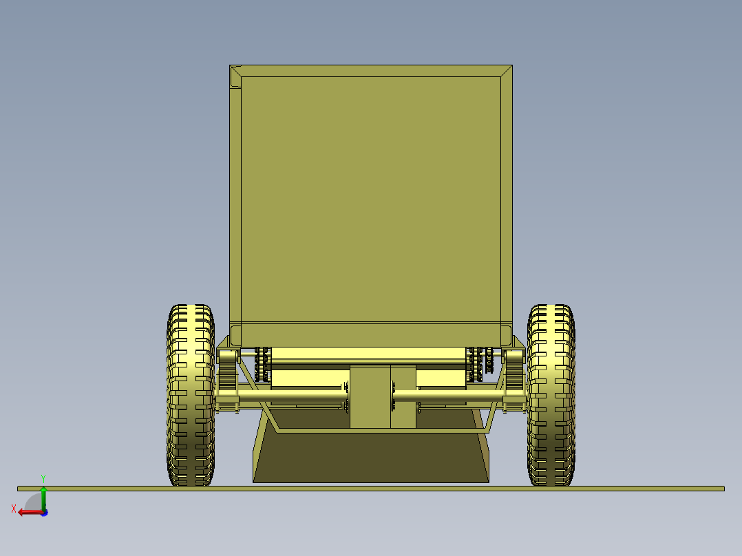 沙滩垃圾清理机后视图