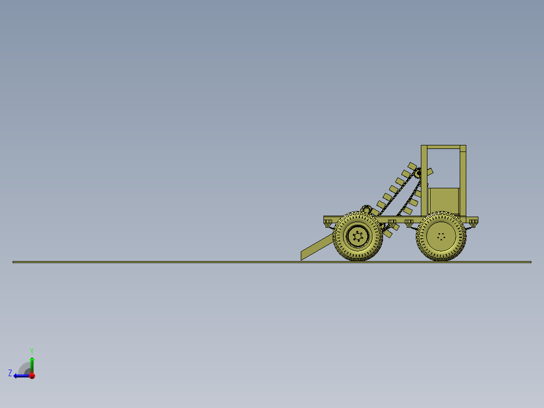 沙滩垃圾清理机右视图