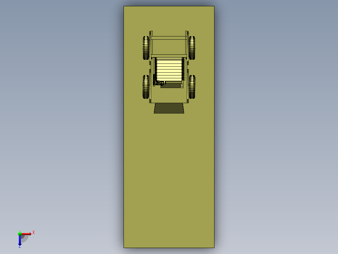 沙滩垃圾清理机俯视图