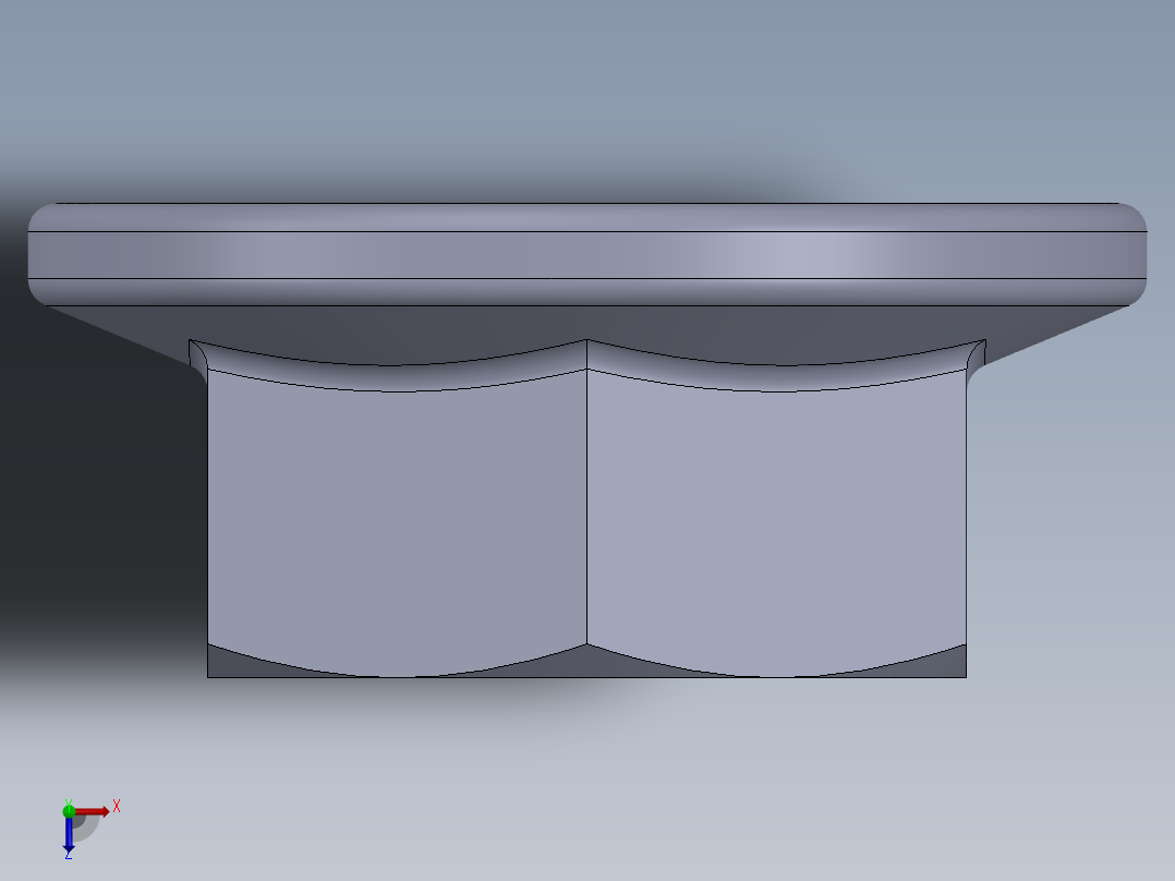 公制法兰螺母-FN M5x0.8.SLDPRT俯视图