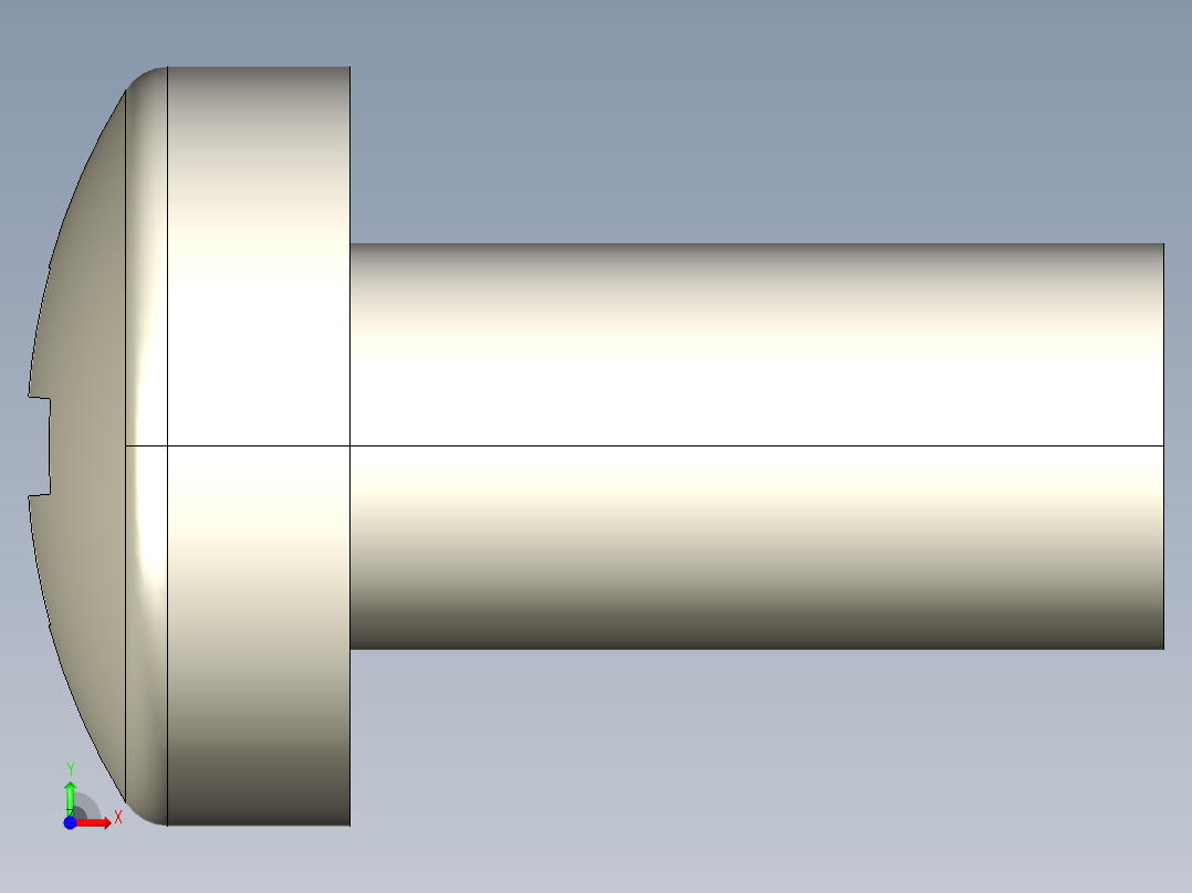 螺丝 M3 十字盘头-M3 x 6 Screw head.STEP前视图