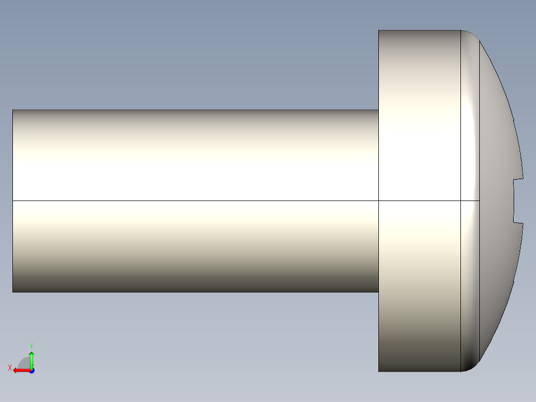 螺丝 M3 十字盘头-M3 x 6 Screw head.STEP后视图