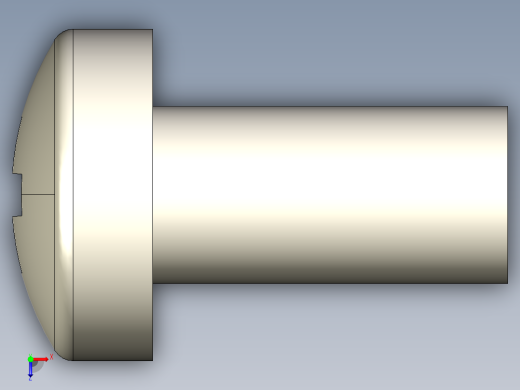 螺丝 M3 十字盘头-M3 x 6 Screw head.STEP俯视缩略图