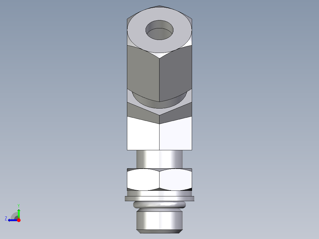 卡套式工业通用硬管接头EO_Adjustable_locknut_45_deg_elbow_VEE06ZLMORCF右视图