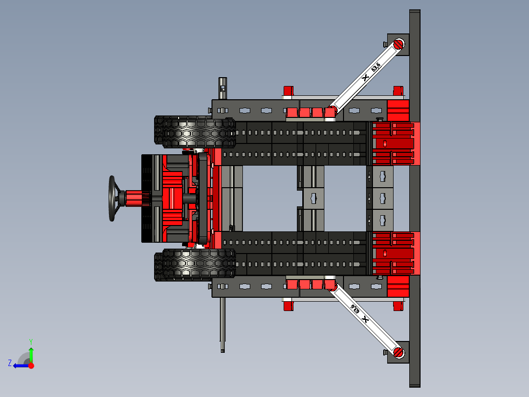 ft-Model 5 带车辆的斜面乐高右视图