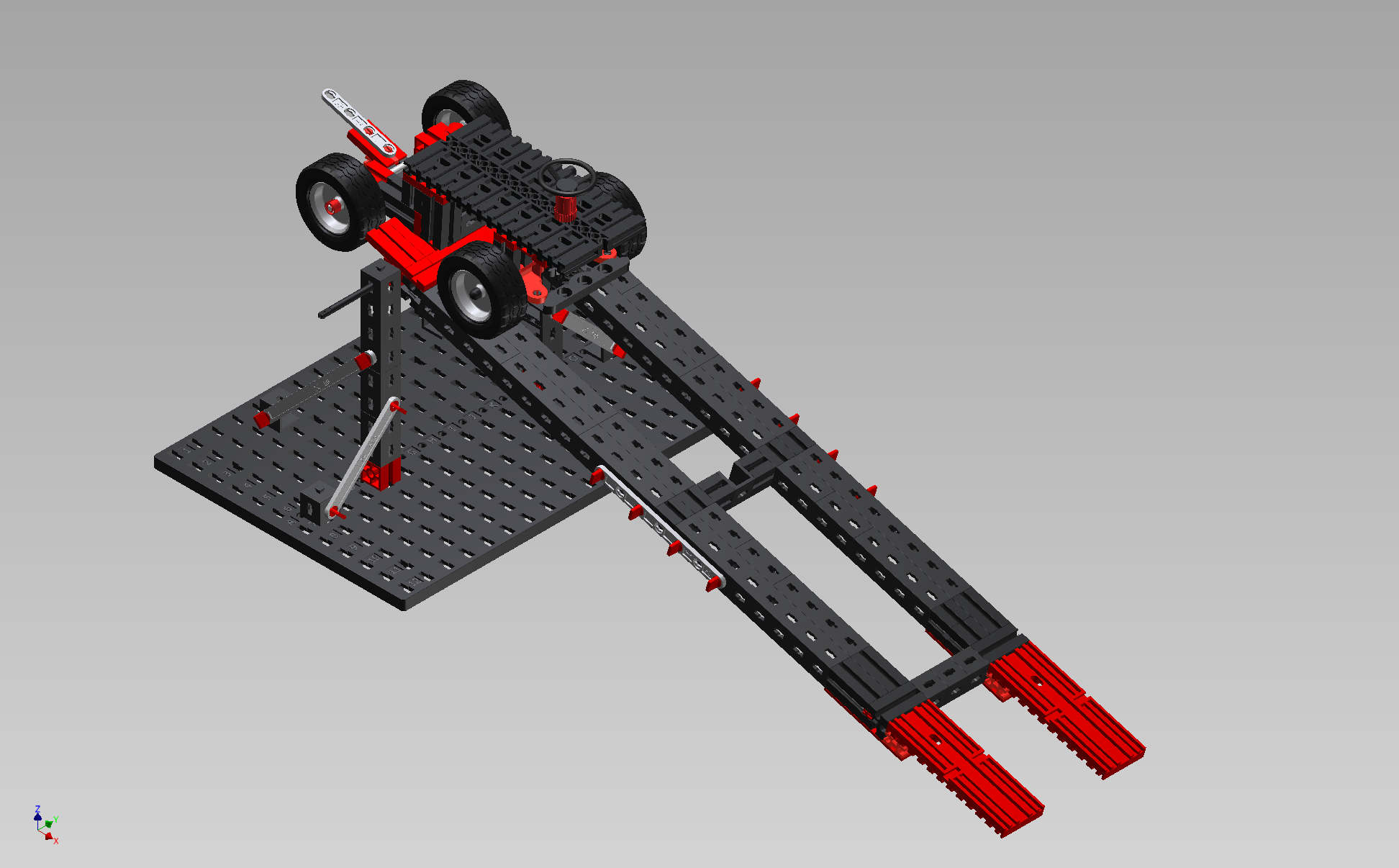 ft-Model 5 带车辆的斜面乐高