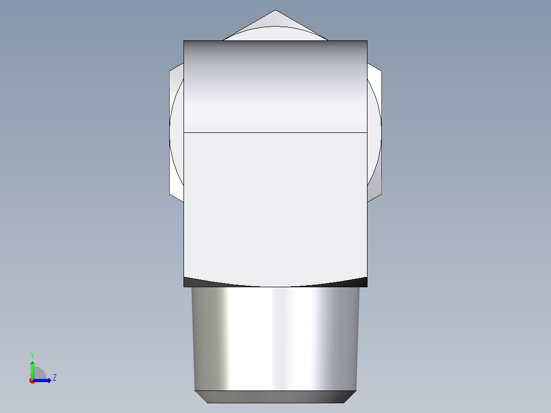 卡套式工业通用硬管接头EO_Male_stud_elbow_WE12LRCF左视图