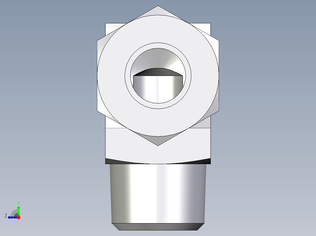 卡套式工业通用硬管接头EO_Male_stud_elbow_WE12LRCF右视图