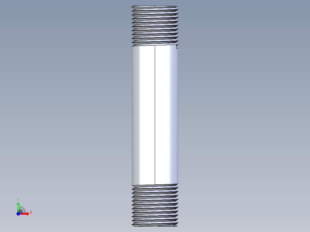 CPVC管件33-Sch80_Nipple_MPTxMPT_9861-082_0.5in x 4in前视图