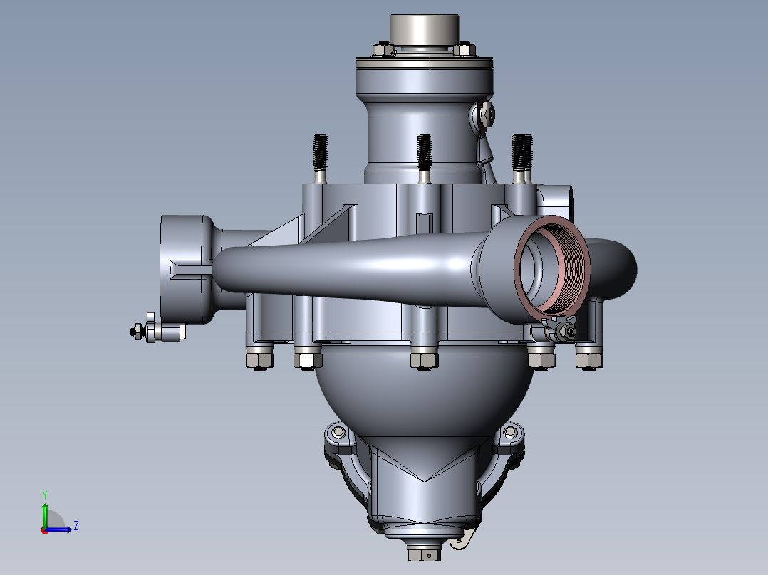 冷却剂泵左视图