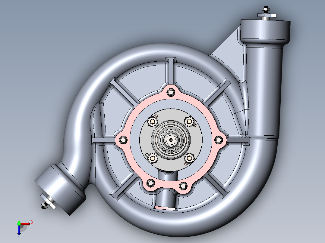 冷却剂泵俯视图