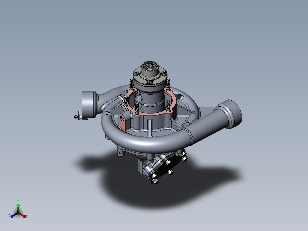 冷却剂泵正等轴测图