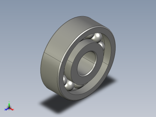 深沟球轴承626正等轴测缩略图