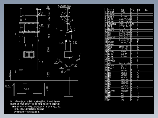 典型10KV配电线路设计cad全套施工图纸（标注详细，共42个CAD文件）