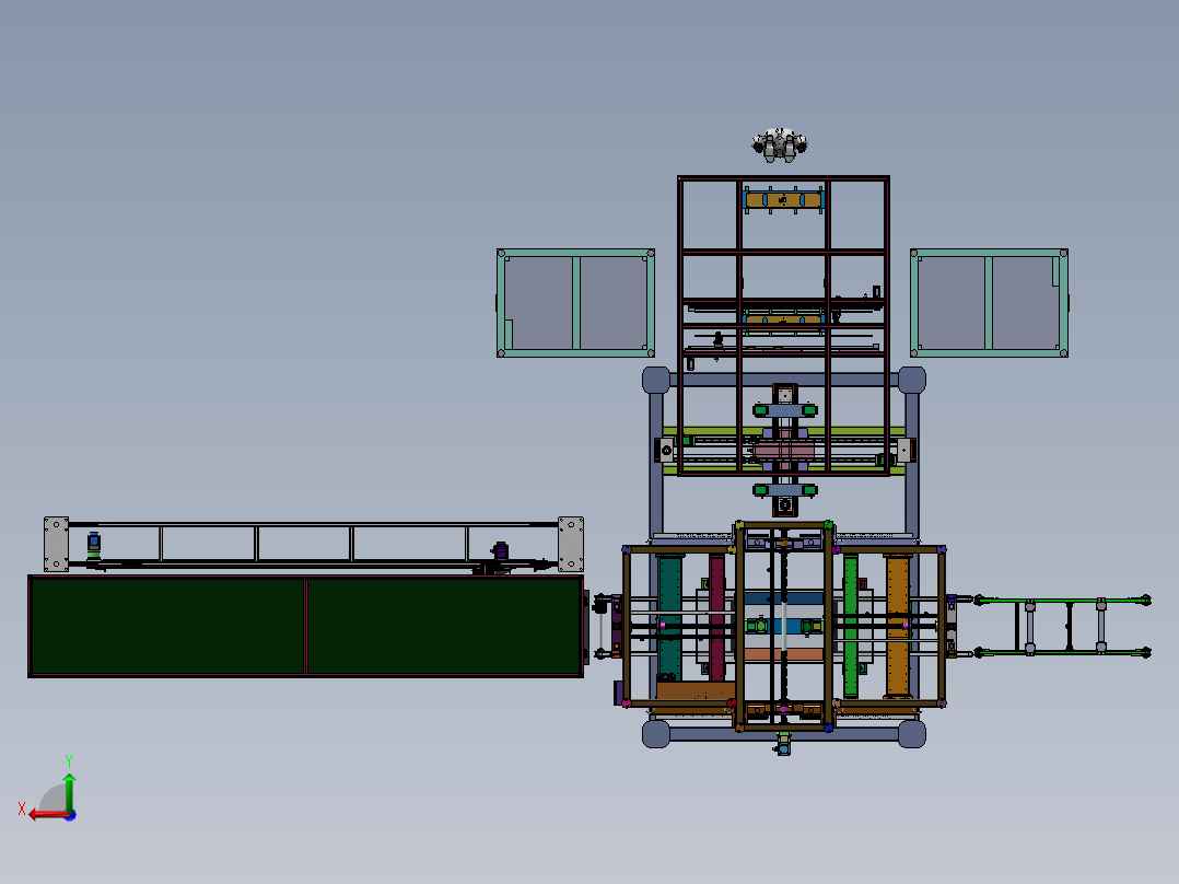 试衣镜组装设备后视图