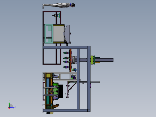 试衣镜组装设备左视缩略图