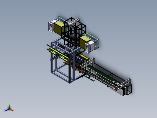 试衣镜组装设备正等轴测缩略图