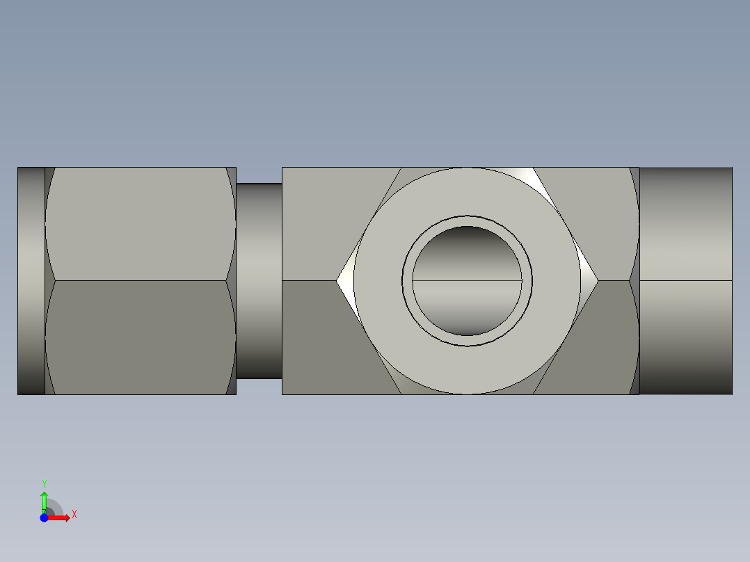 卡套式工业通用硬管接头8_mbu-s前视图