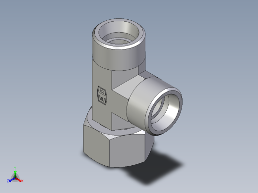卡套式工业通用硬管接头EO_Swivel_nut_run_tee_EL20SOMDCF