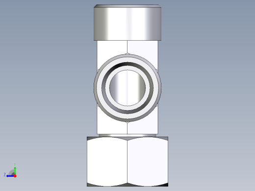 卡套式工业通用硬管接头EO_Swivel_nut_run_tee_EL20SOMDCF右视缩略图