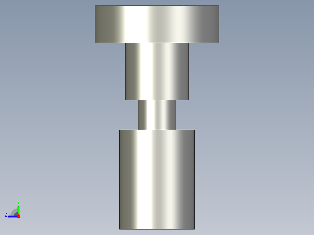搖擺螺絲(B型)BJ736-B-3D多系列多零件图纸模型右视图