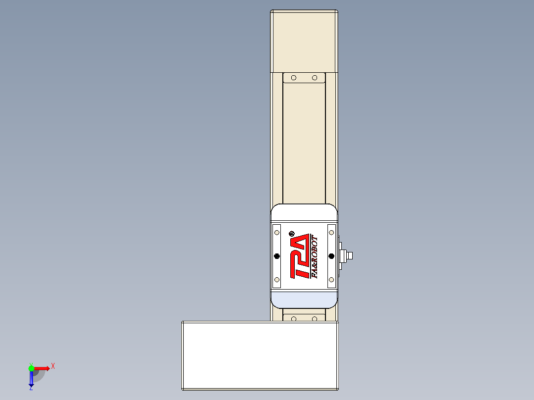 同步带全封闭直线模组TPA-HCB-65S-90-L100-ML-Y-P10-N3俯视图