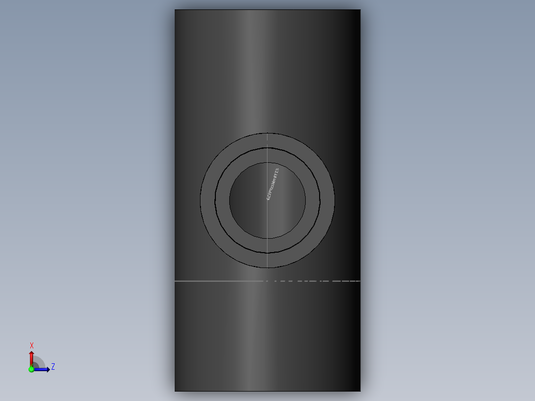 PVC管件-1.5x1in R-Tee俯视图