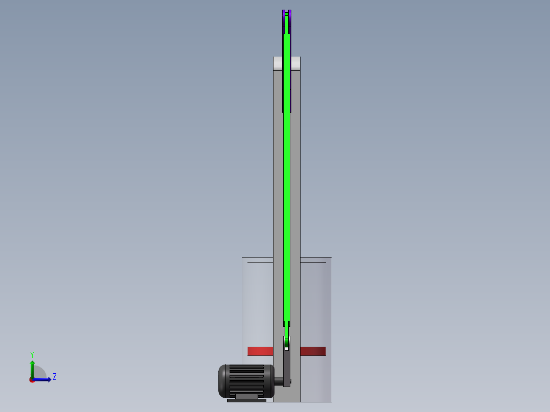 蒸汽机连杆机构模型与仿真左视图