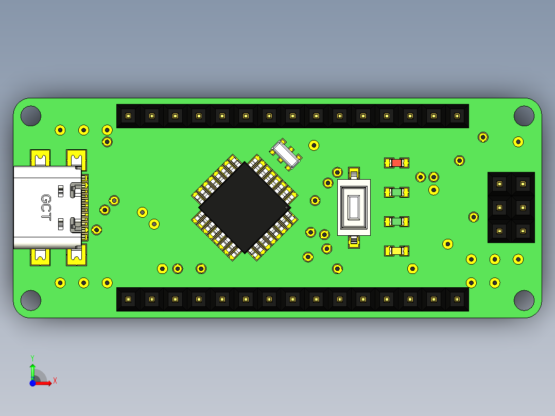 Arduino nanoUSB型C连接器前视图