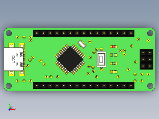 Arduino nanoUSB型C连接器前视缩略图