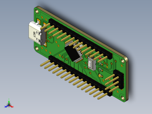 Arduino nanoUSB型C连接器正等轴测缩略图