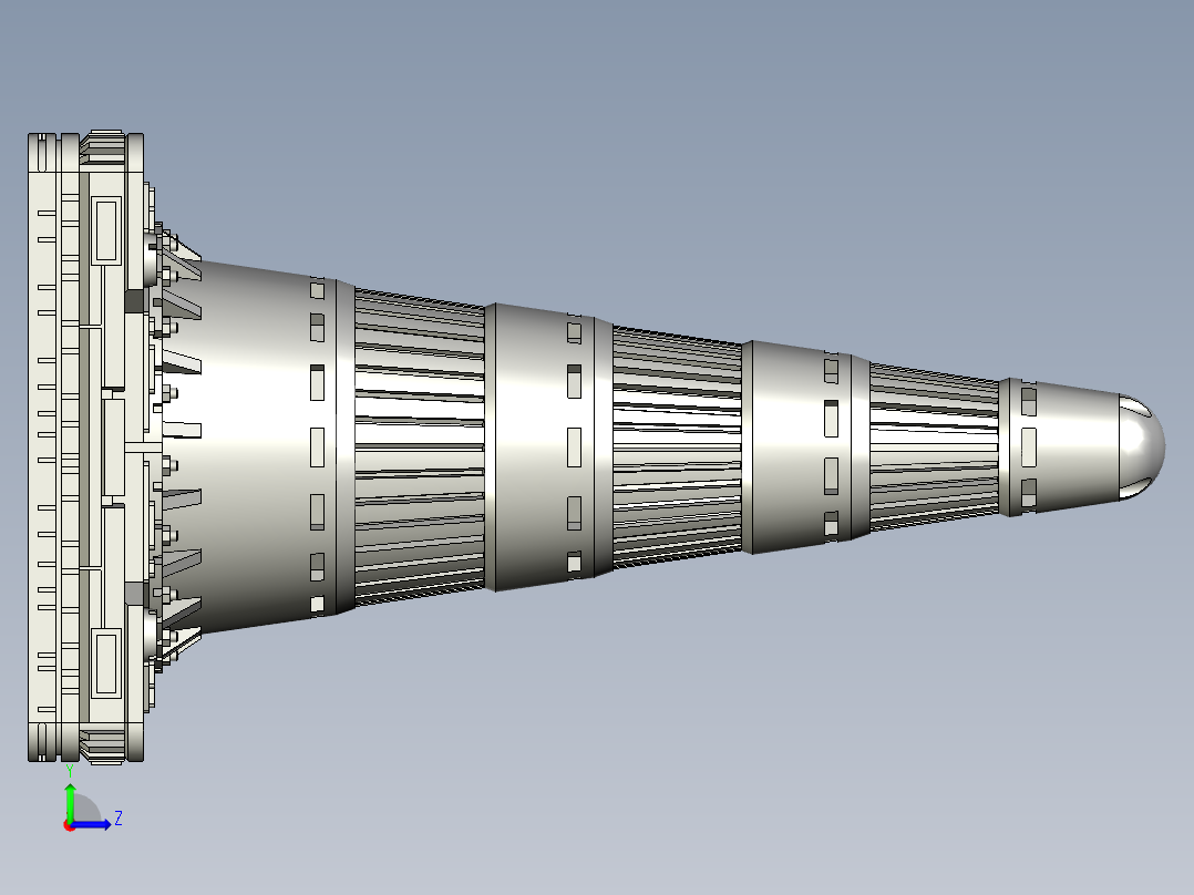 高细节的路锥左视图