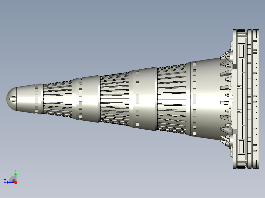 高细节的路锥右视图