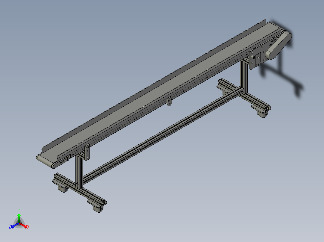 2.5米小皮带流水线（带工程图）3D图纸