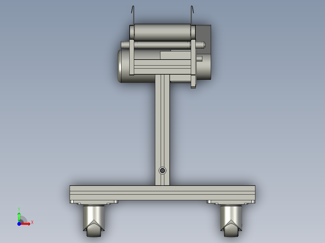 2.5米小皮带流水线（带工程图）3D图纸前视图