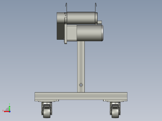 2.5米小皮带流水线（带工程图）3D图纸后视缩略图