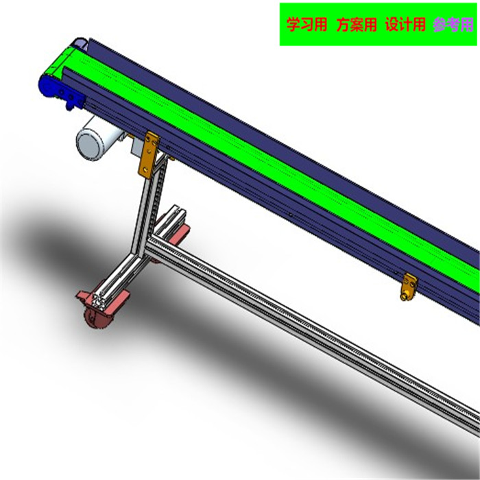 2.5米小皮带流水线（带工程图）3D图纸