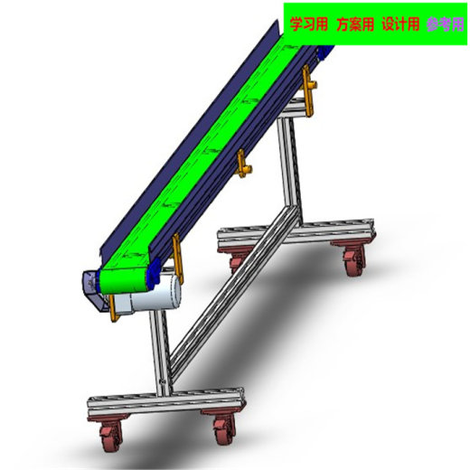 2.5米小皮带流水线（带工程图）3D图纸缩略图
