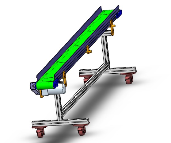 2.5米小皮带流水线（带工程图）3D图纸