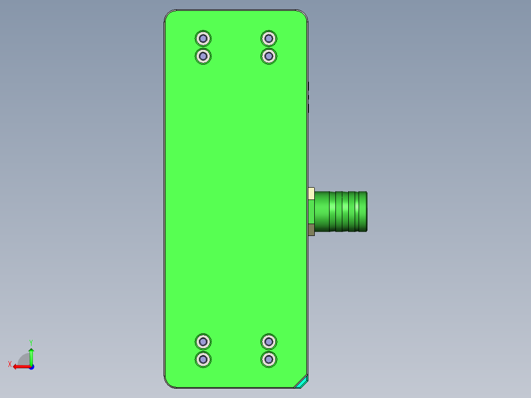 CNC5笔记本CNC工装夹具三维模型后视图