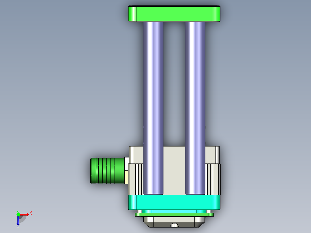 CNC5笔记本CNC工装夹具三维模型俯视图