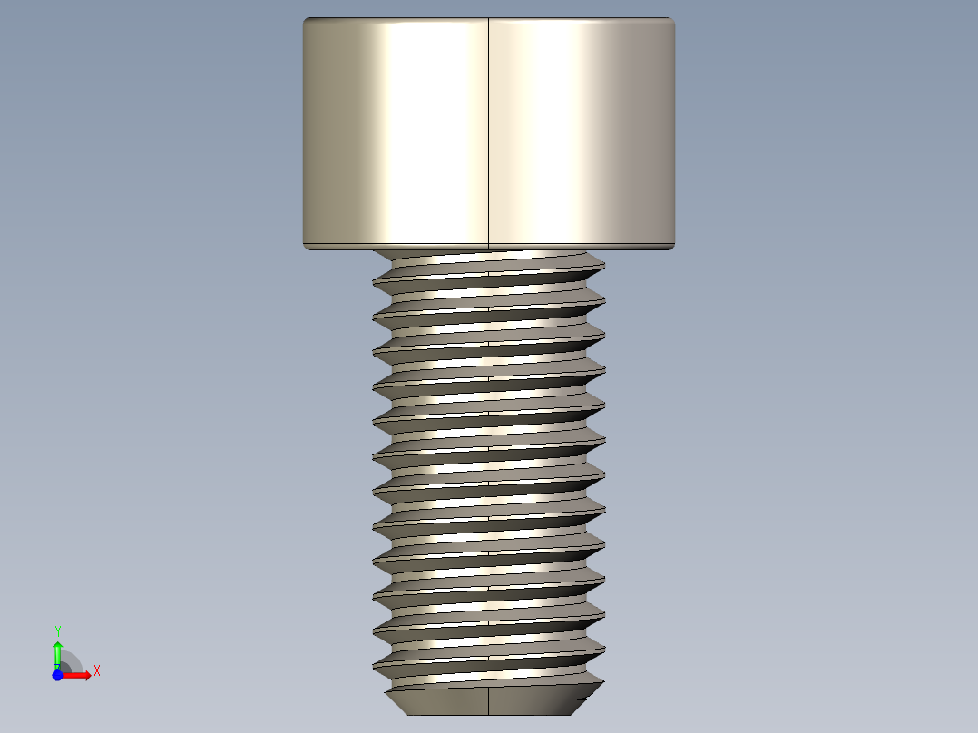 Screw_DIN_912_M10x20F_A2.STEP公制内六角螺钉前视图
