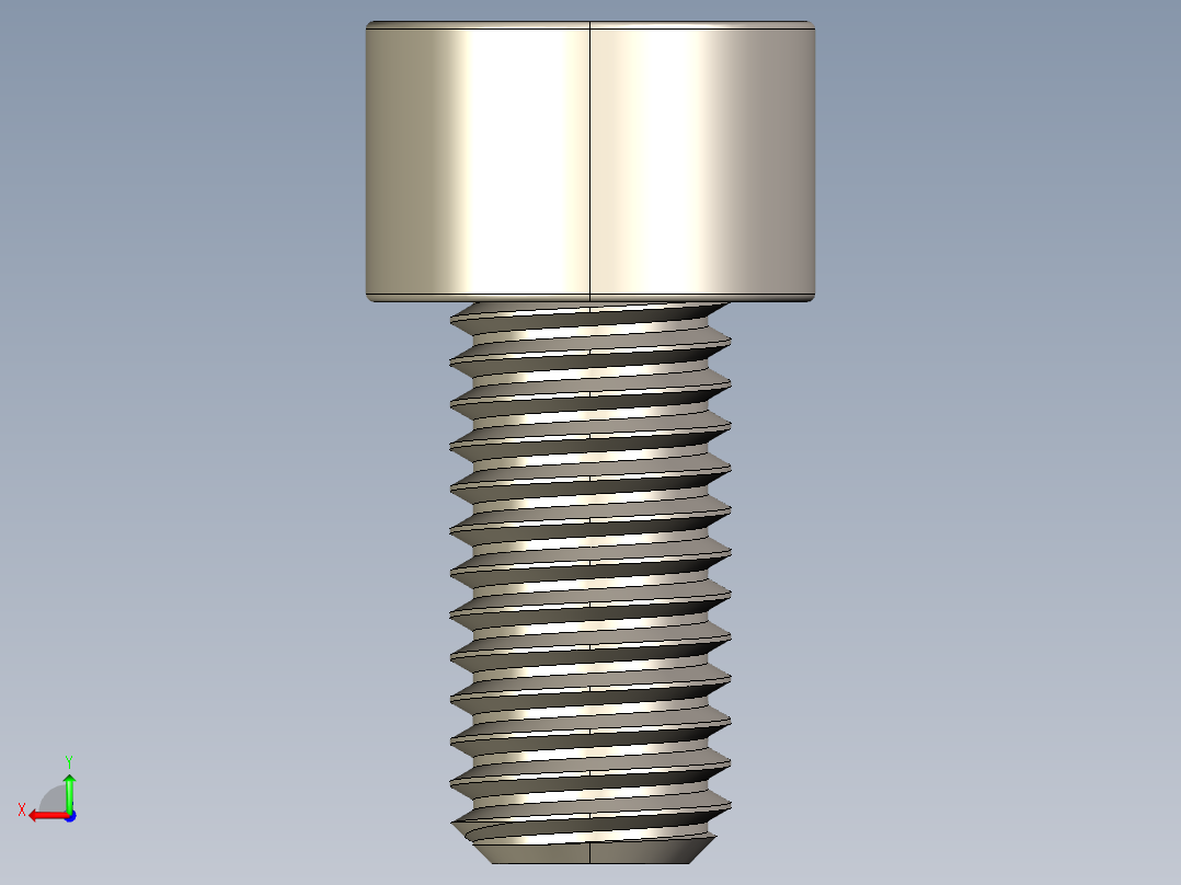 Screw_DIN_912_M10x20F_A2.STEP公制内六角螺钉后视图