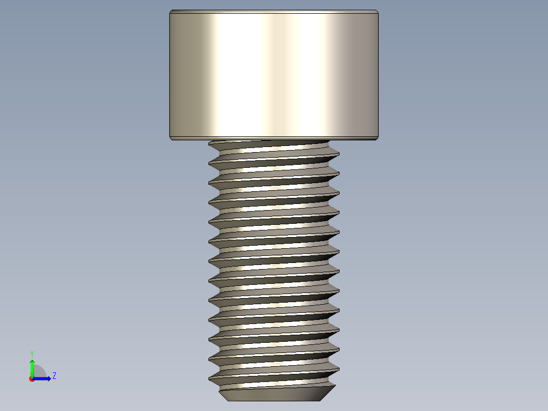 Screw_DIN_912_M10x20F_A2.STEP公制内六角螺钉左视图