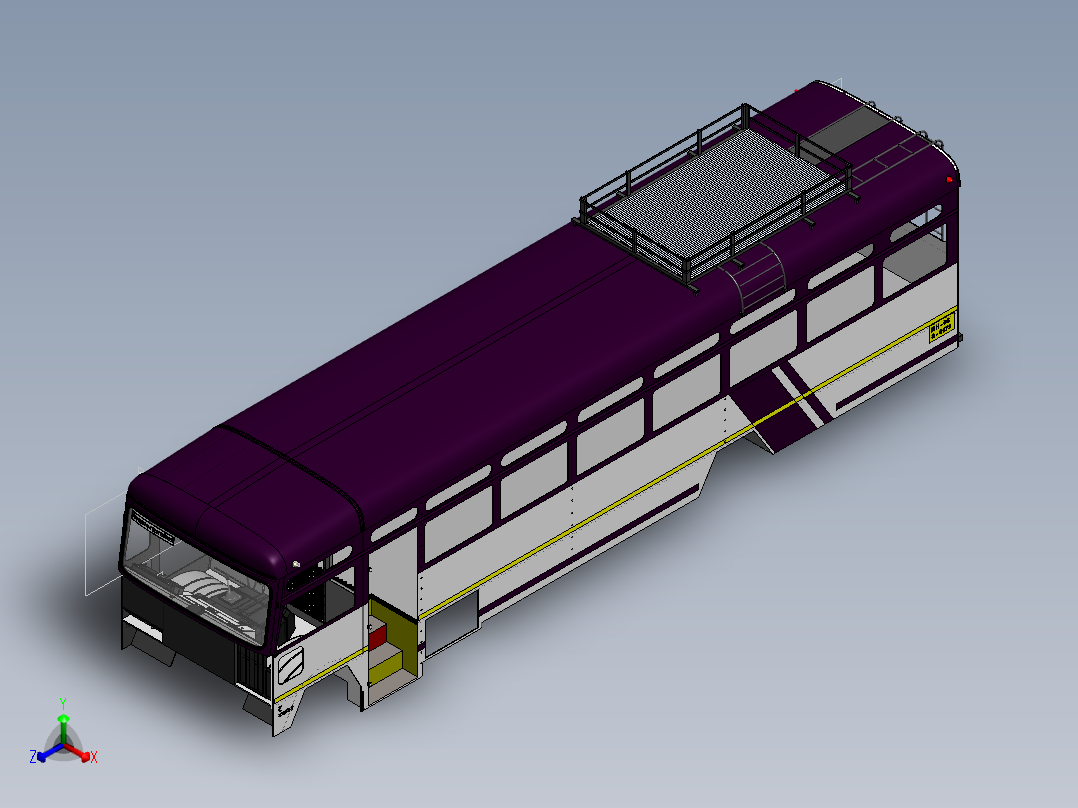 客车、公交车(27)正等轴测图