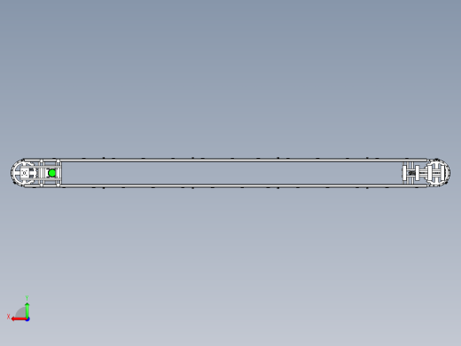 环形滚轮输送线设计后视缩略图
