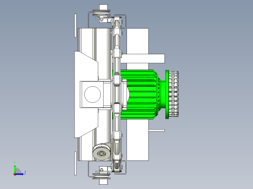 环形滚轮输送线设计左视缩略图