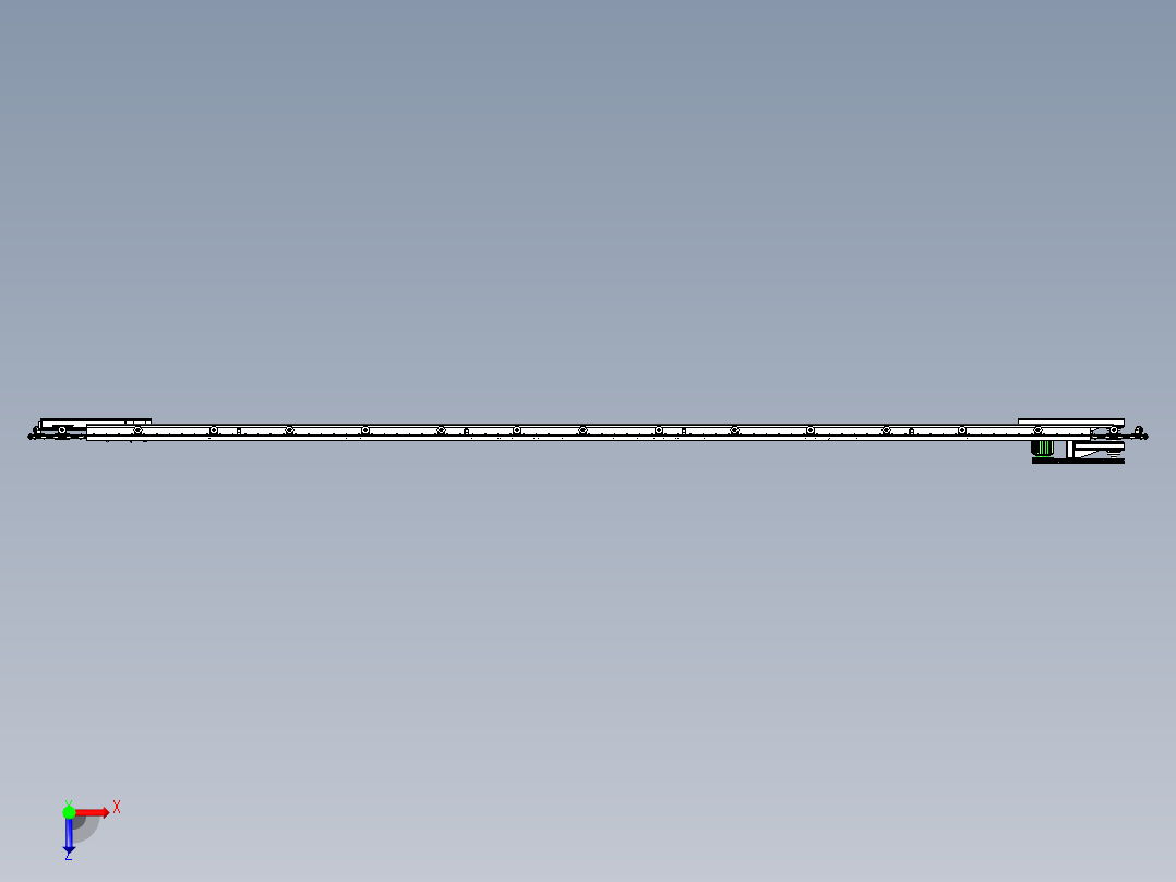 环形滚轮输送线设计俯视图
